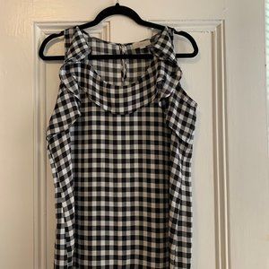 LOFT Gingham Tank Top Blouse - Size Medium
